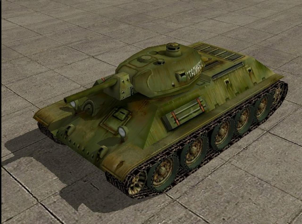 [24/06/2004] T-34 (Sowjets)Geschwindigkeit: 13Panzerung: 40-45Feuerkraft: 76MGs: 2
