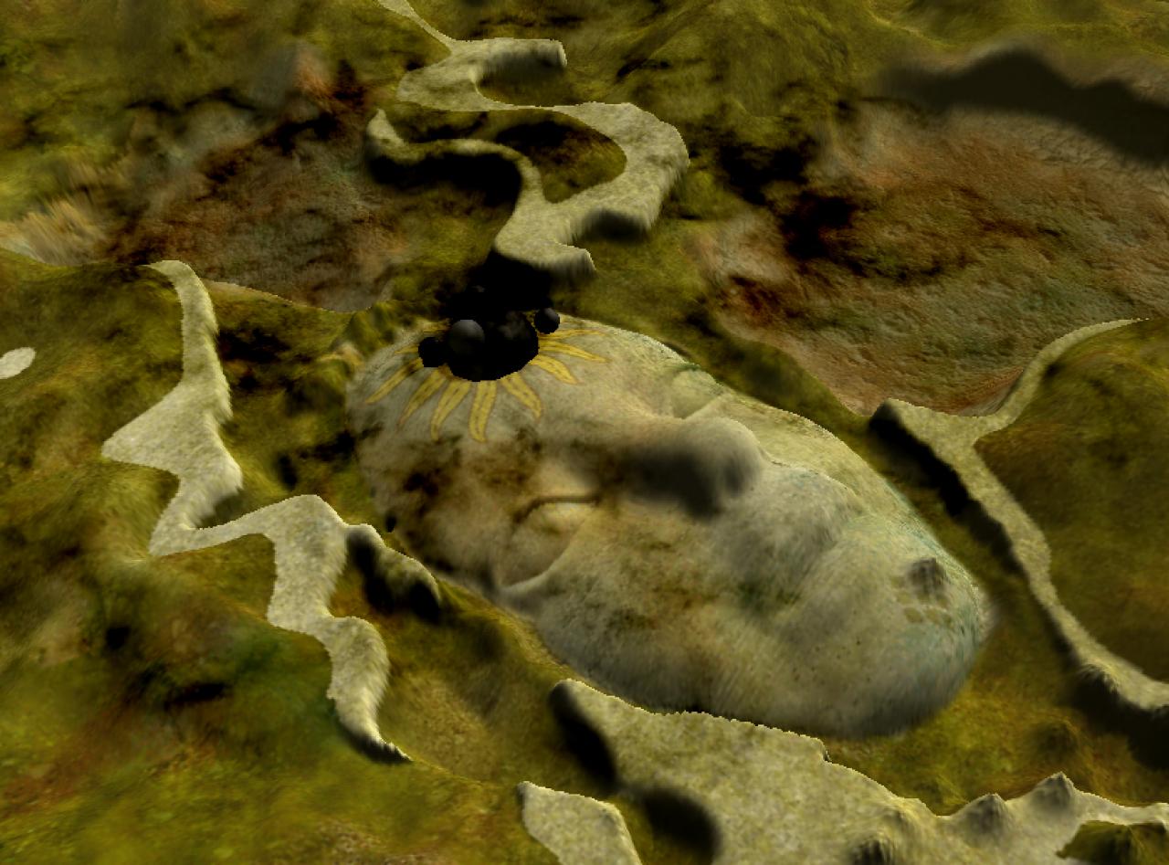 [25/06/2004] Das Voxel-Terrain glänzt mit solchen faszinierenden Strukturen.