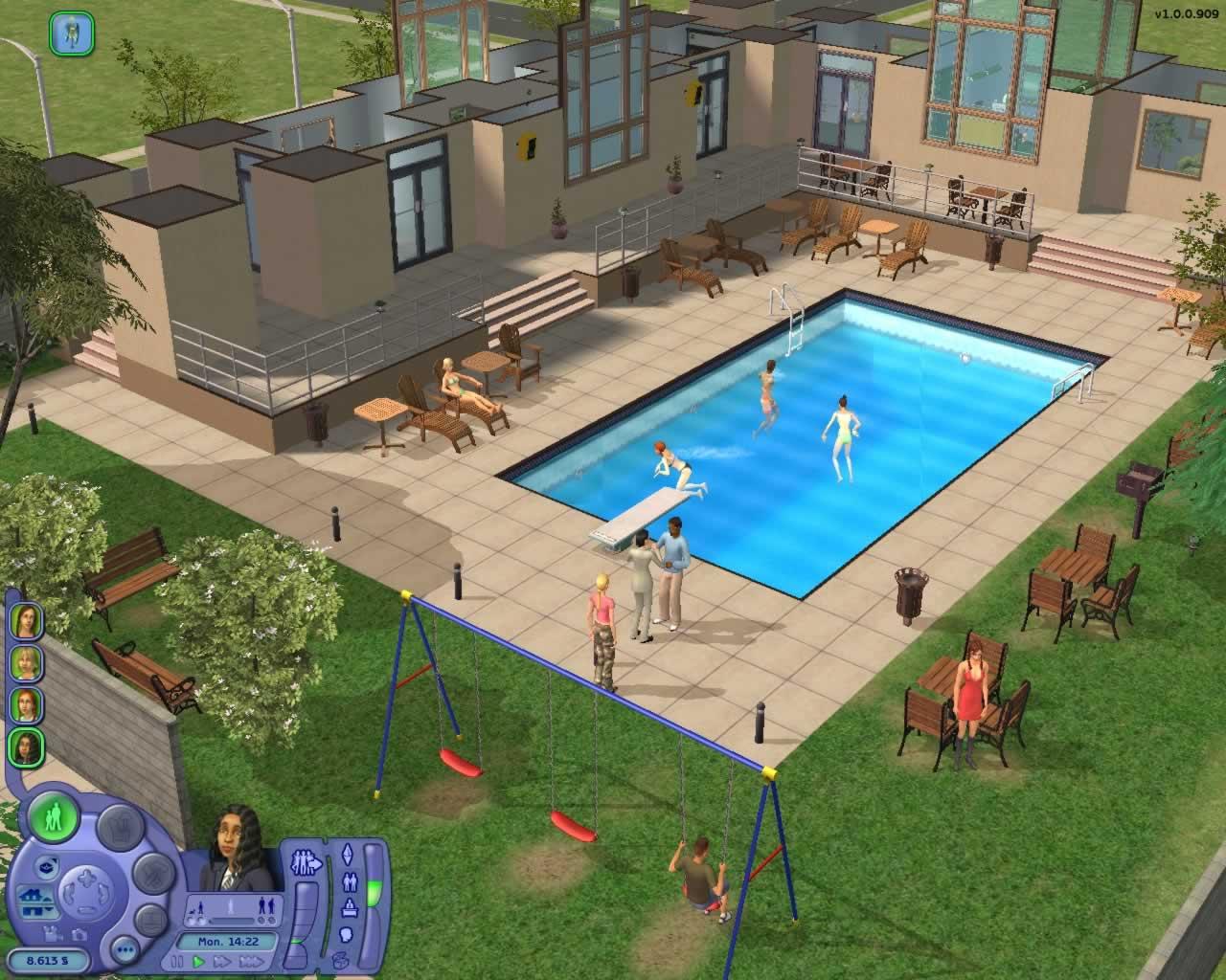 [15/09/2004] Wer sich keinen eigenen Swimmingpool im Garten leisten kann, fährt mit seiner ganzen Bagage ins Freibad.