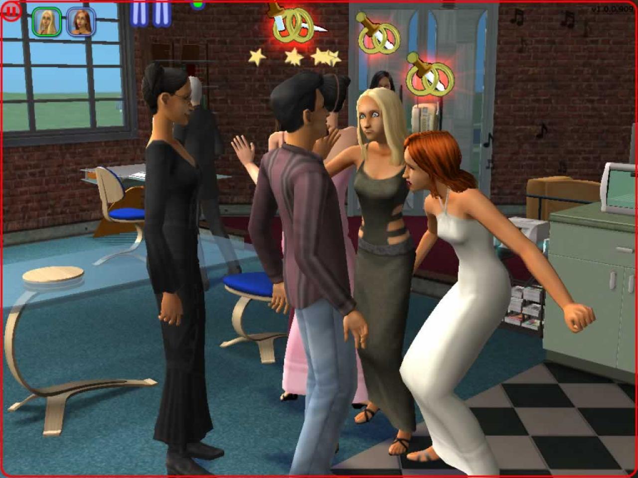 [15/09/2004] Dieser Sim hat es gewagt, in Anwesenheit seiner Freundin fremd zu flirten ...