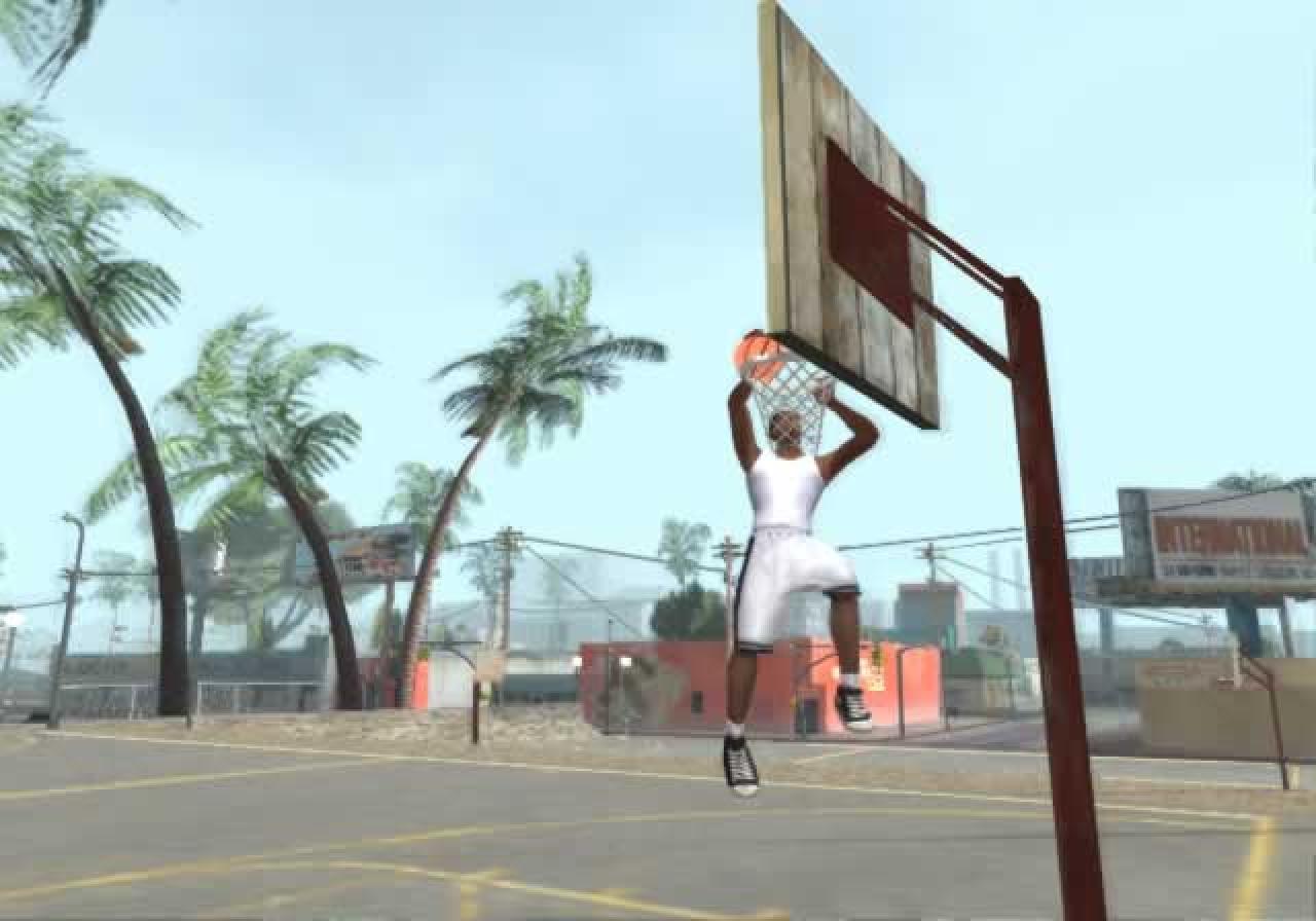 [15/12/2004] Bei GTA: San Andreas können Sie Basketball spielen.