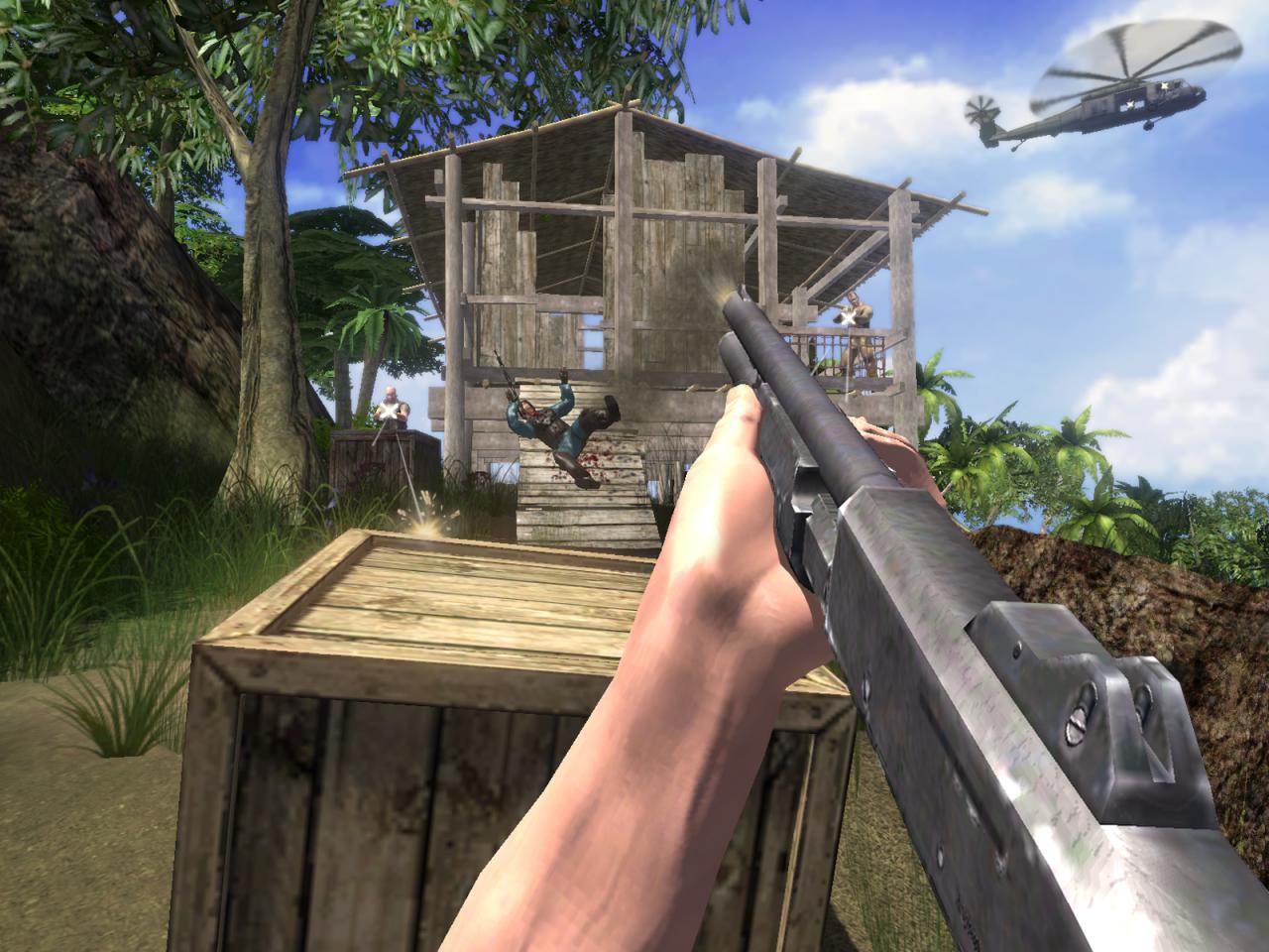 [09/06/2005] Schon 2004 ein echter Hingucker: Das allererste Far Cry aus dem Hause Crytek/Ubisoft brillierte mit hoher Sichtweite und klugen Gegnern.