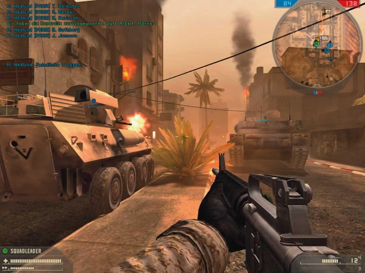 [19/07/2005] Die von einem Sandsturm verhüllten Fassaden von Karkand in Battlefield 2.