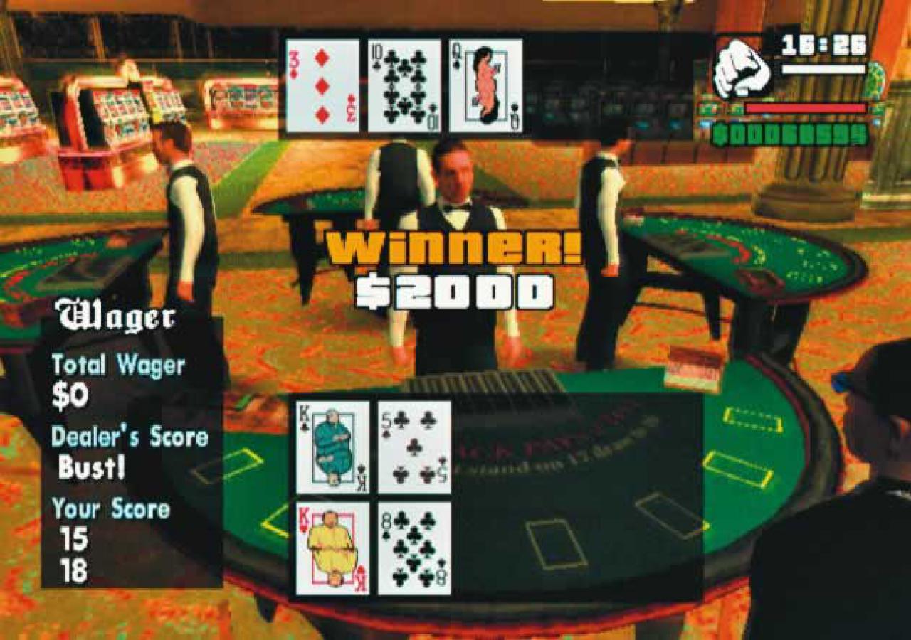 [11/07/2005] GTA: San Andreas - Zu einem Gangsterleben gehört auch Blackjack.