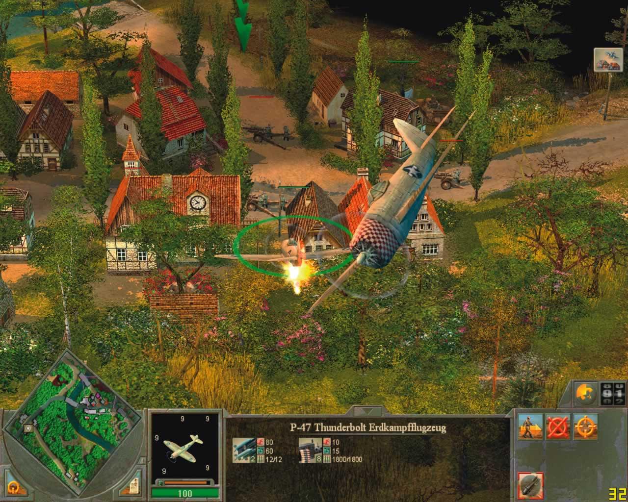 [23/09/2005] Da sich die Flieger jetzt gezielter steuern lassen, sind richtig spannende Luftkämpfe möglich, die dank der 3D-Engine sogar ganz ordentlich aussehen.