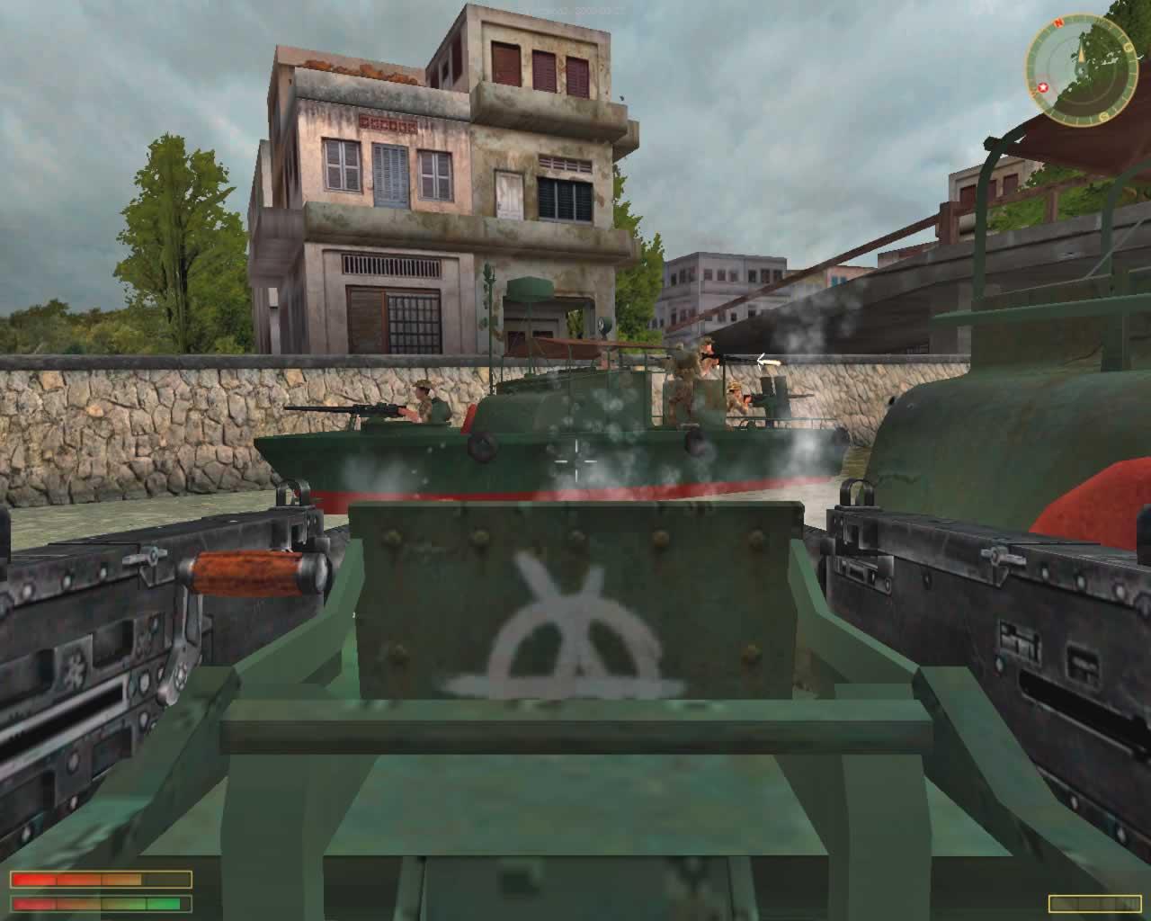 [22/10/2005] In der Einzelspielerkampagne steuern Sie selbst keine Fahrzeuge, sondern bedienen lediglich deren Geschütze . Anders im Multiplayer-Teil.