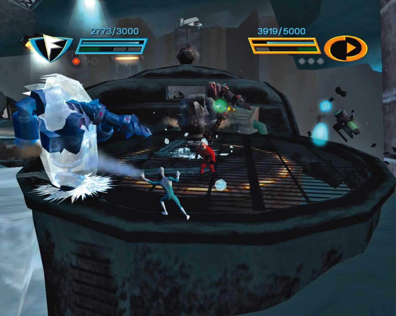 [22/12/2005] Frozone kann unter anderem seine Gegner einfrieren. 