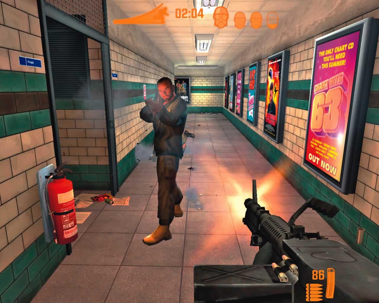 [21/02/2006] In der Londoner U-Bahn-Station Trafalgar Square erleben Sie spannende Feuergefechte. 