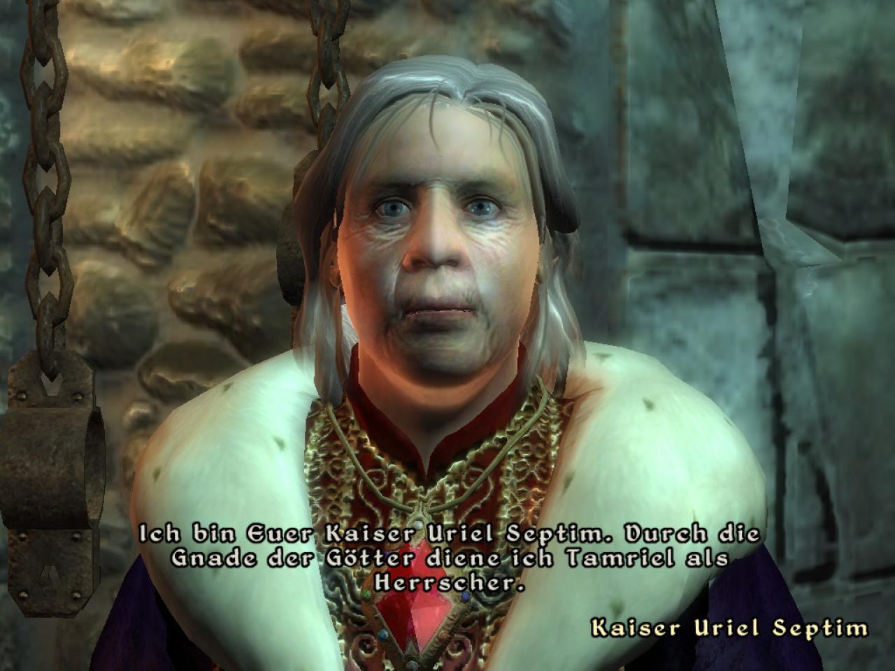 [23/03/2006] Uriel Septim aus The Elder Scrolls: Oblivion - Warum wir dem Kaiser nachtrauern, den wir allerhöchstens fünf Minuten begleiten, bevor er von Assassinen ermordet wird? Weil er im Original von Patrick Stewart alias Jean-Luc Picard gesprochen. Gern hätten wir ihn im Spiel weiterhin Shakespeare rezitieren hören.