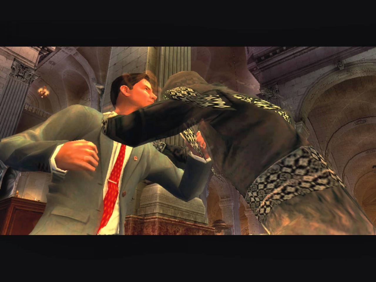 [24/05/2006] Robert Langdon, eigentlich kein Raufbold, kloppt sich im Spiel mit Polizisten und Mönchen.