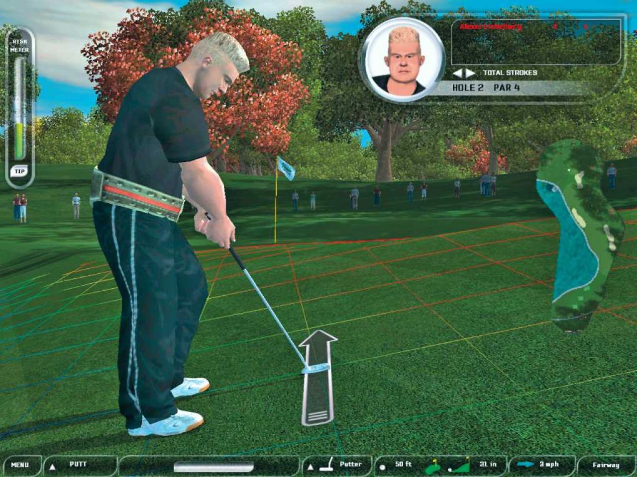 [21/09/2006] Im echten Leben würde man einen Golfspieler niemals im -Jogginganzug auf den Platz lassen.