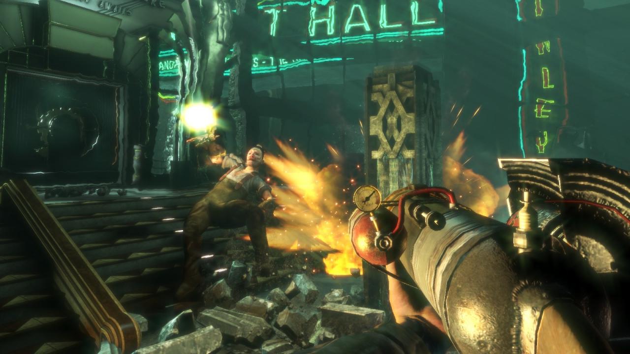 [13/09/2006] (2007) BioShock - Es gab im Vorfeld eine Reihe von Spielen, die auf die Unreal Engine 3 gesetzt haben. Aber keines hat uns derart nachhaltig verblüfft wie BioShock. Mit großem Gespür für Details schuf Entwickler Irrational Games einen der außergewöhnlichsten und zugleich interessantesten Schauplätze der Spielgeschichte.