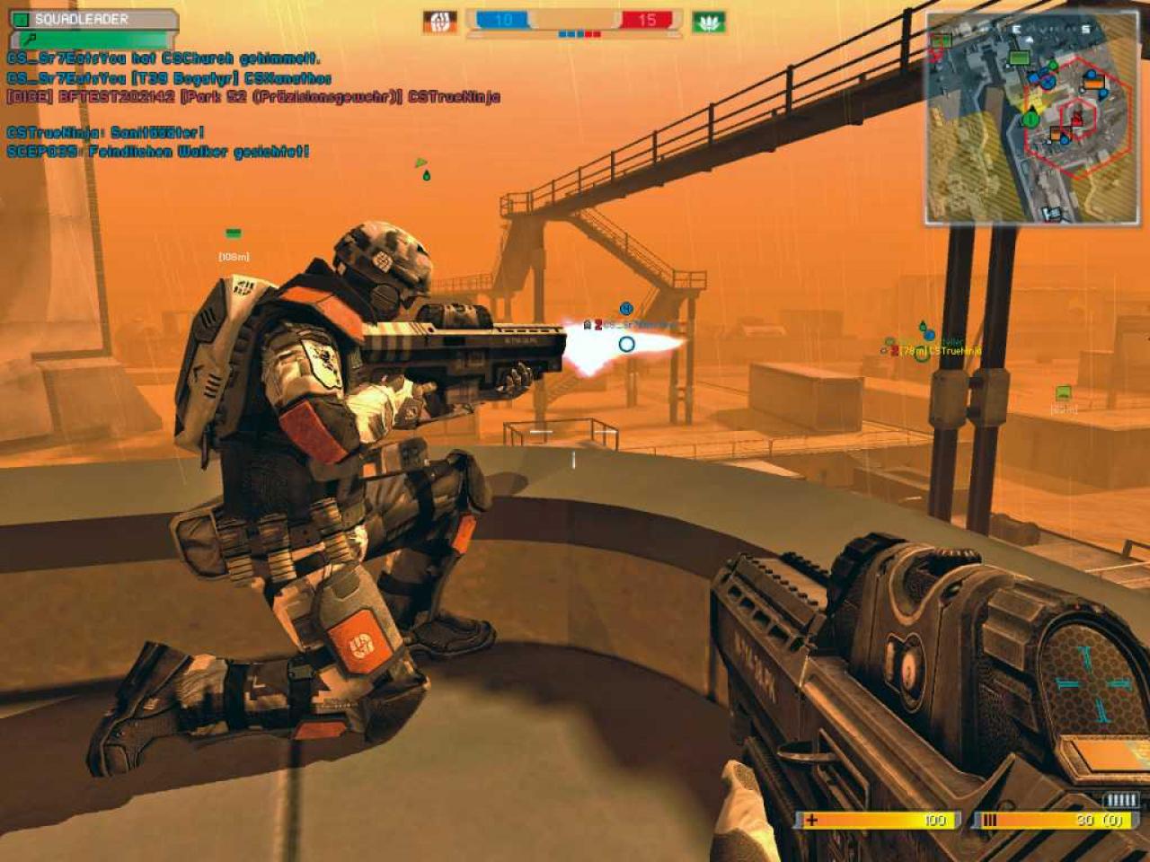 [19/10/2006] Mit einem einfachen MG richten Sie gegen die riesigen Mechs wenig aus. 