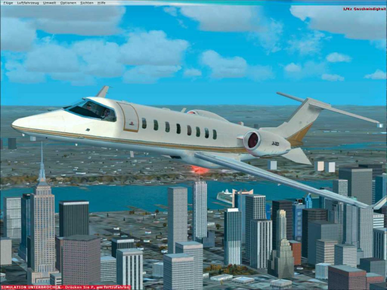 [19/10/2006] Nach dem Start vom John F. Kennedy Airport fliegen wir noch eine kurze Schleife über Manhattan, bevor wir in Richtung Los Angeles düsen.