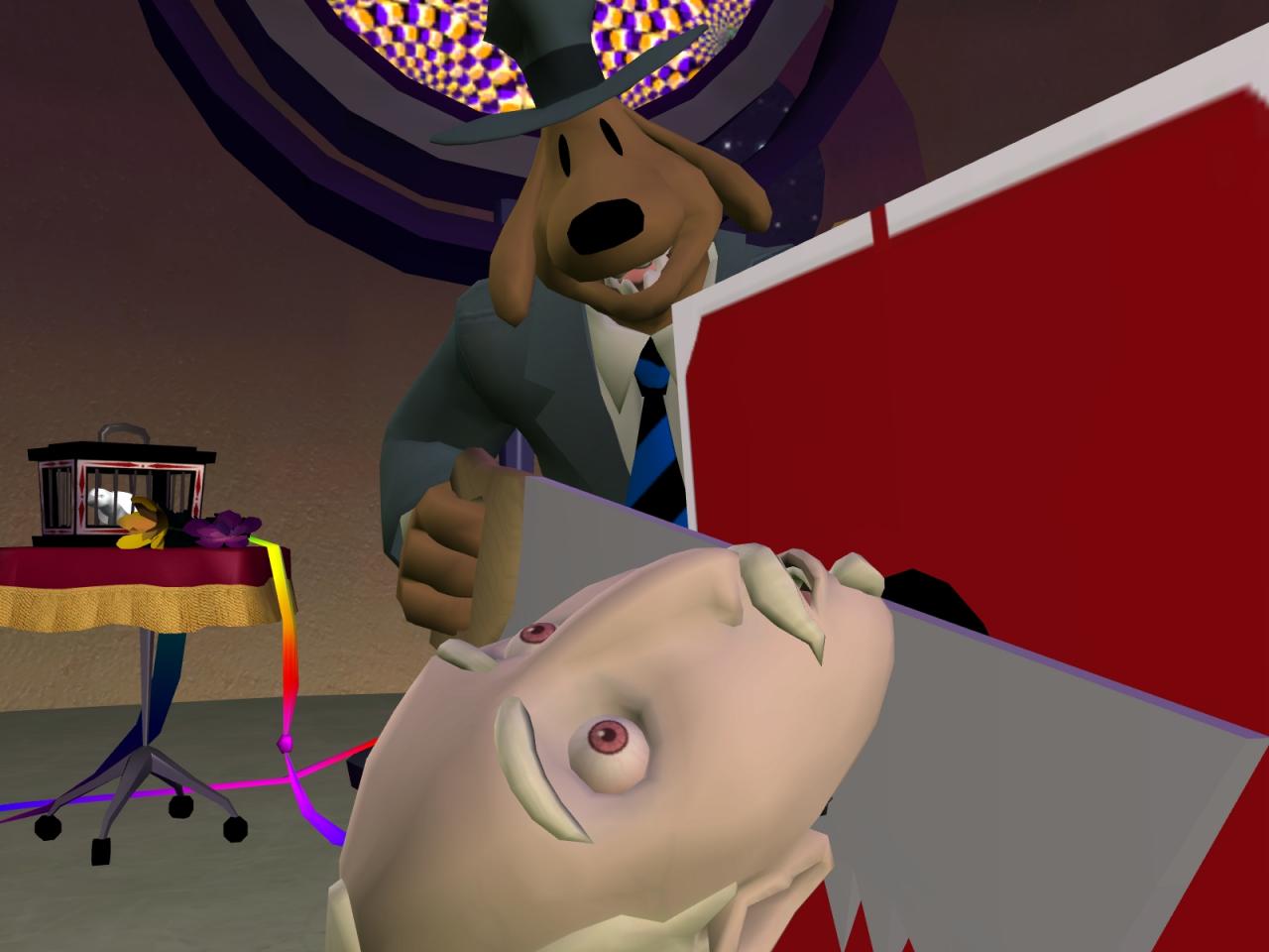 [11/05/2007] KILLERSPIEL Sie haben sich nicht verguckt: Max trennt mit einer Säge den Kopf des Erzschurken Hugh Bliss ab. Nix für Kinder! 