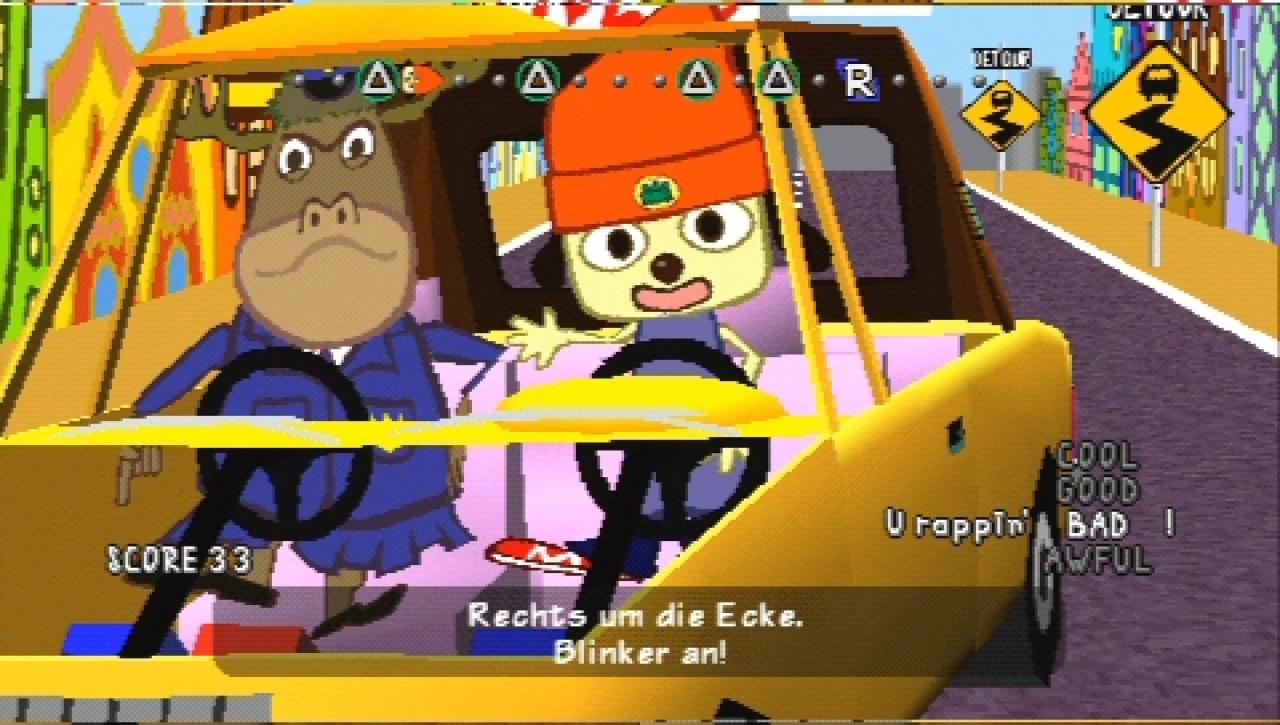 [27/06/2007] Der kleine Parappa will Rapper werden. Ihr begleitet ihn auf diesem abgefahrenen Trip rund um Musik, Farben und seltsamer Charaktere. Hier kommen wir schon nach wenigen Minuten ins Schmunzeln.