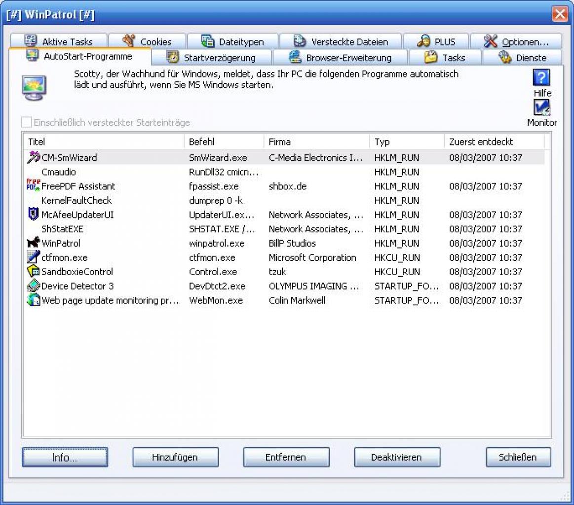 [03/08/2007] PCGH-Download: Winpatrol Bild: PCGH