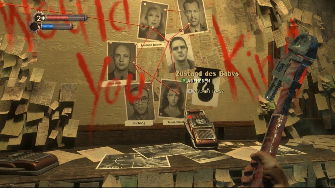 [10/08/2007] Hilfe für den Bösewicht (Bioshock): Im Verlauf des Spiels folgt ihr immer wieder den Anweisungen von Atlas der euch mit der Floskel 