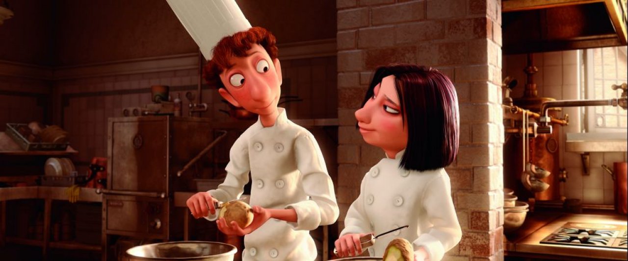 [28/09/2007] Die hübsche Colette beäugt Linguinis plötzliches Kochtalent mit Verwunderung. 