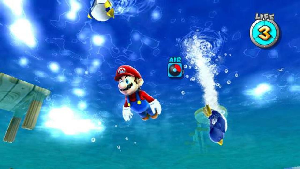 [10/09/2007] Endlos lange Tauchgänge ohne schwere Tauchausrüstung und mit schier unendlicher Lungenkapazität? Super Mario macht vor wie es geht. In der Realität sind höchstens Apnoe-Taucher zu solchen Meisterleistungen fähig.