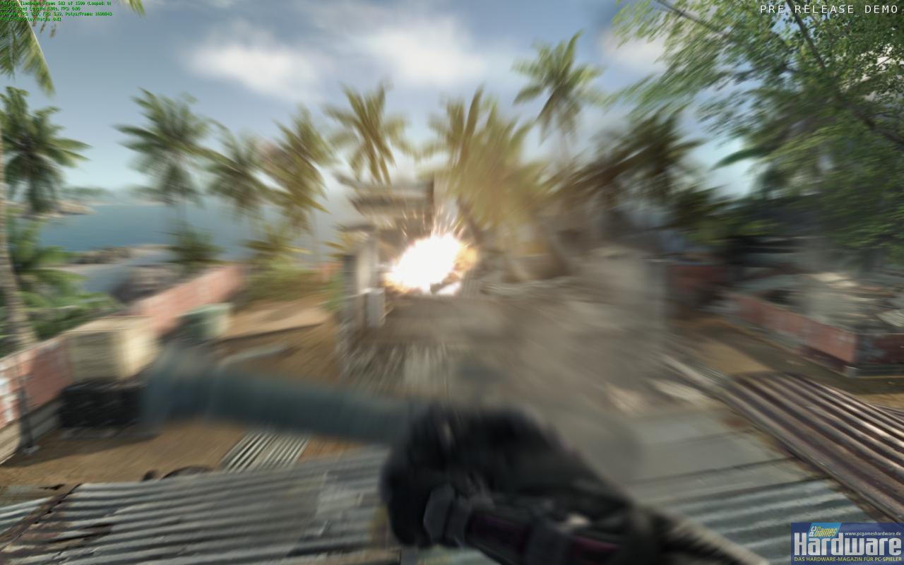 [27/10/2007] Crysis: Explosionen zerstören ganze Häuser, Gegenstände fliegen durch die Gegend, Äste lassen sich mit gezielten Schüssevom Stamm trennen. Crysis legte 2007 die Messlatte für Grafik und Physik extrem hoch.