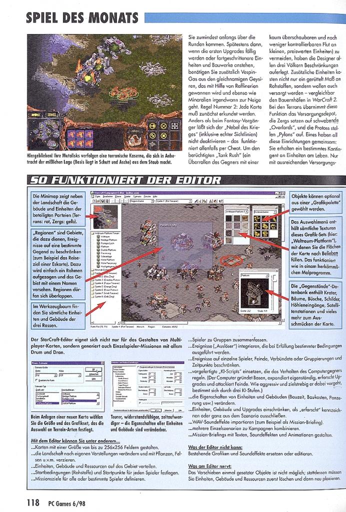 [16/10/2007] Starcraft 1: Test des Blizzard-Strategiespiels in PC Games 06/1998. (5)
