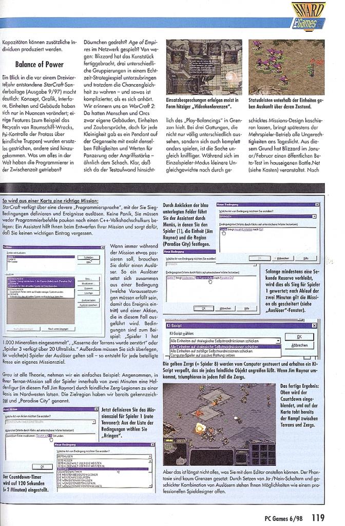 [16/10/2007] Starcraft 1: Test des Blizzard-Strategiespiels in PC Games 06/1998. (6)