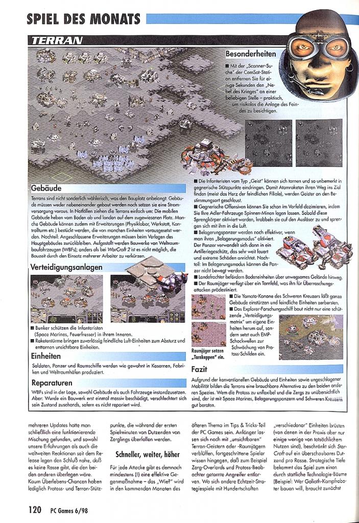 [16/10/2007] Starcraft 1: Test des Blizzard-Strategiespiels in PC Games 06/1998. (7)