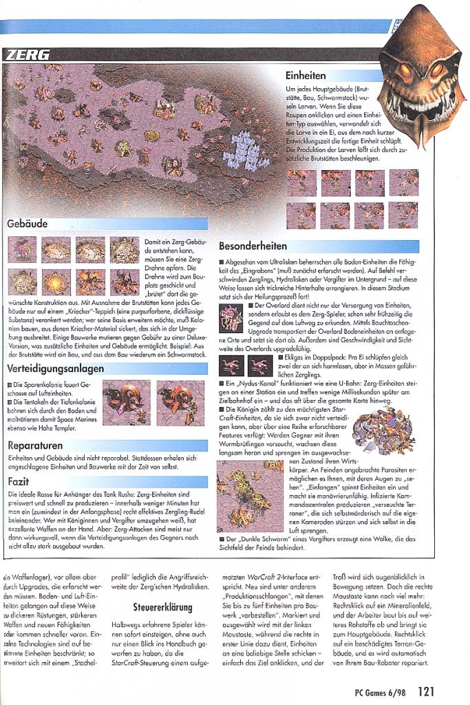 [16/10/2007] Starcraft 1: Test des Blizzard-Strategiespiels in PC Games 06/1998. (8)