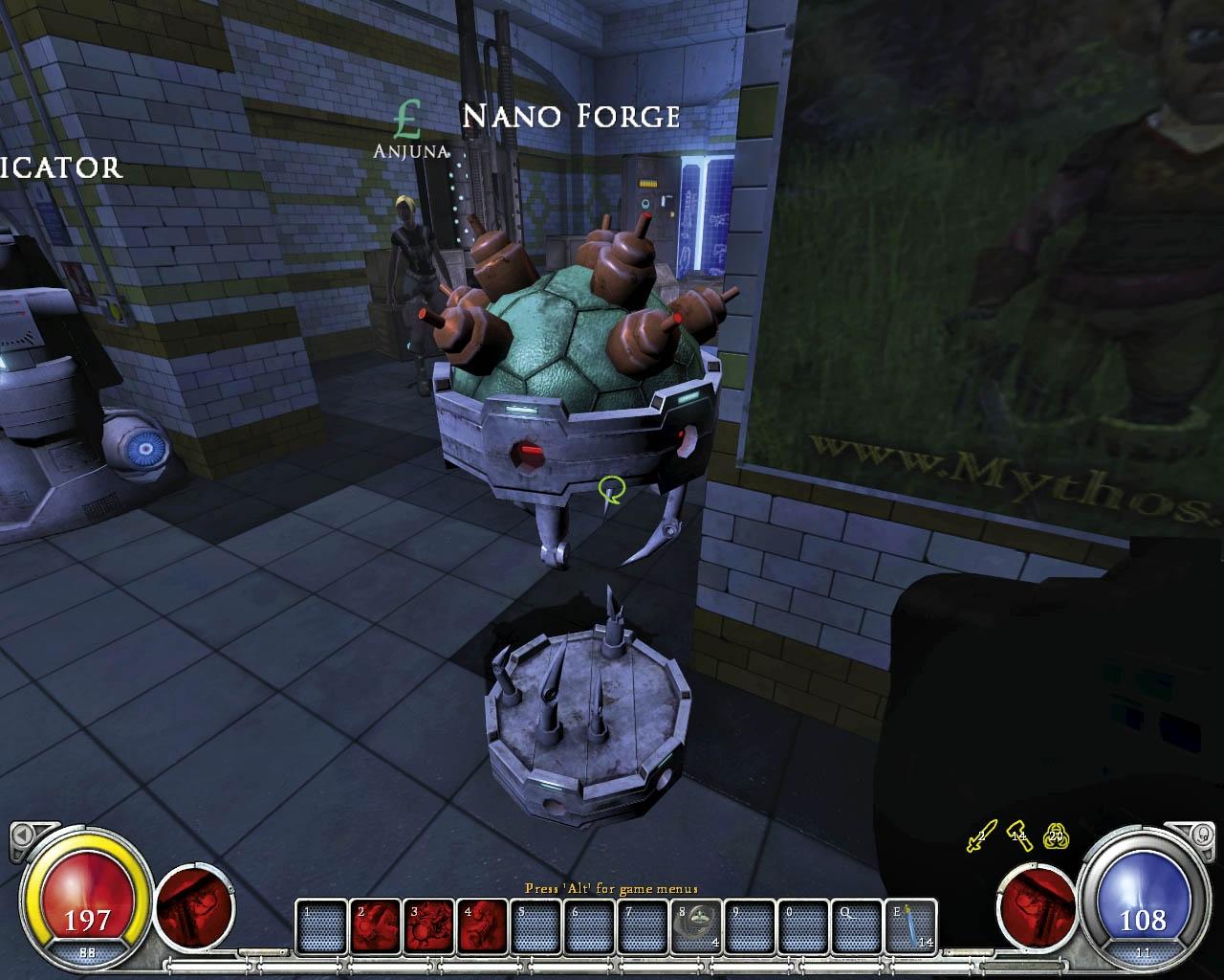 [07/11/2007] In Hellgate findet man viele unbrauchbare Gegenstände, die man in Einzelteile zerlegt. Mit denen verbessert man in der Nano Forge die Werte der wichtigeren Items. Das motiviert!