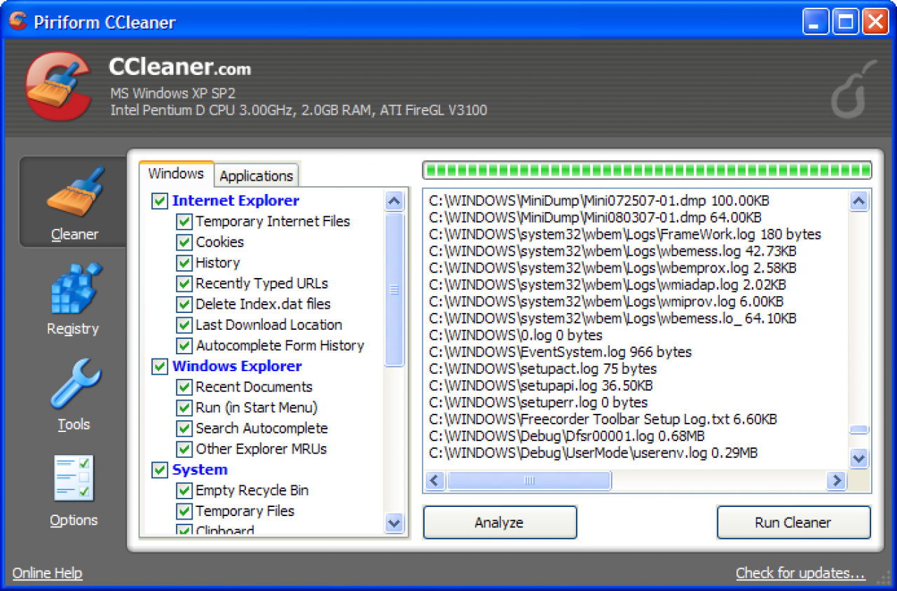 [06/11/2007] Bild: ccleaner.com