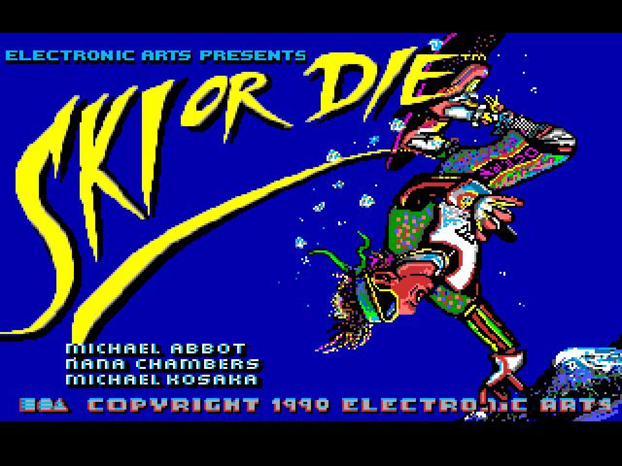 [17/12/2007] Ski or Die! ist der Nachfolger von Skate or Die! konnte aber nicht ganz an den Erfolg anknüpfen. Es gehört in die Kategorie der Winterspiele. Electronic Arts veröffentlichte das Game 1990 für Amiga, NES, MS-DOS und Commodore 64.