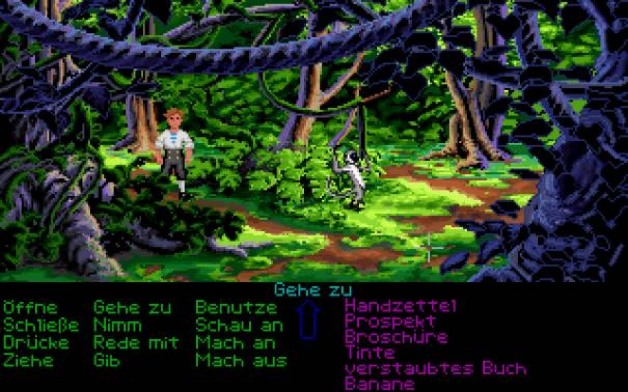 [16/01/2008] Platz 12: The Secret of Monkey Island (LukasArts) - Der kultige Hauptakteur des Adventures, Guybrush, rangiert in unserer Rangliste auf den vorletzen Platz der schönsten Dschungelszenarien in Computerspielen.