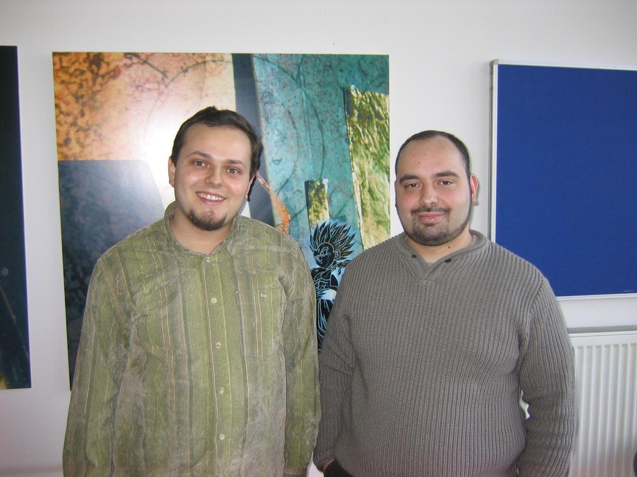 [25/01/2008] Boian Spasov und Boyan Ivanov, Haemimont Games. Fragen Sie uns nicht, wer wer ist.