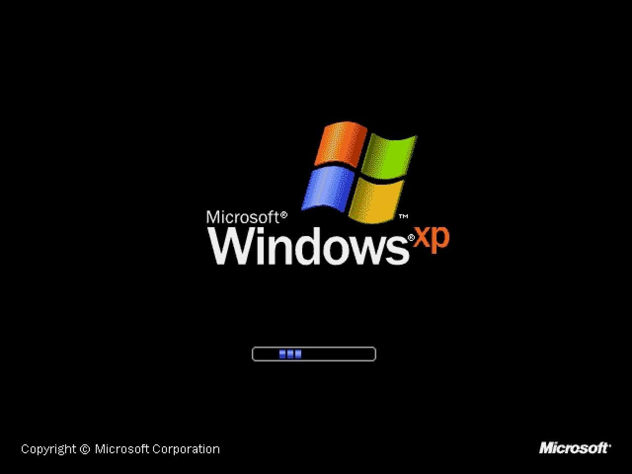 [29/05/2008] Der Startbildschirm von Windows XP.