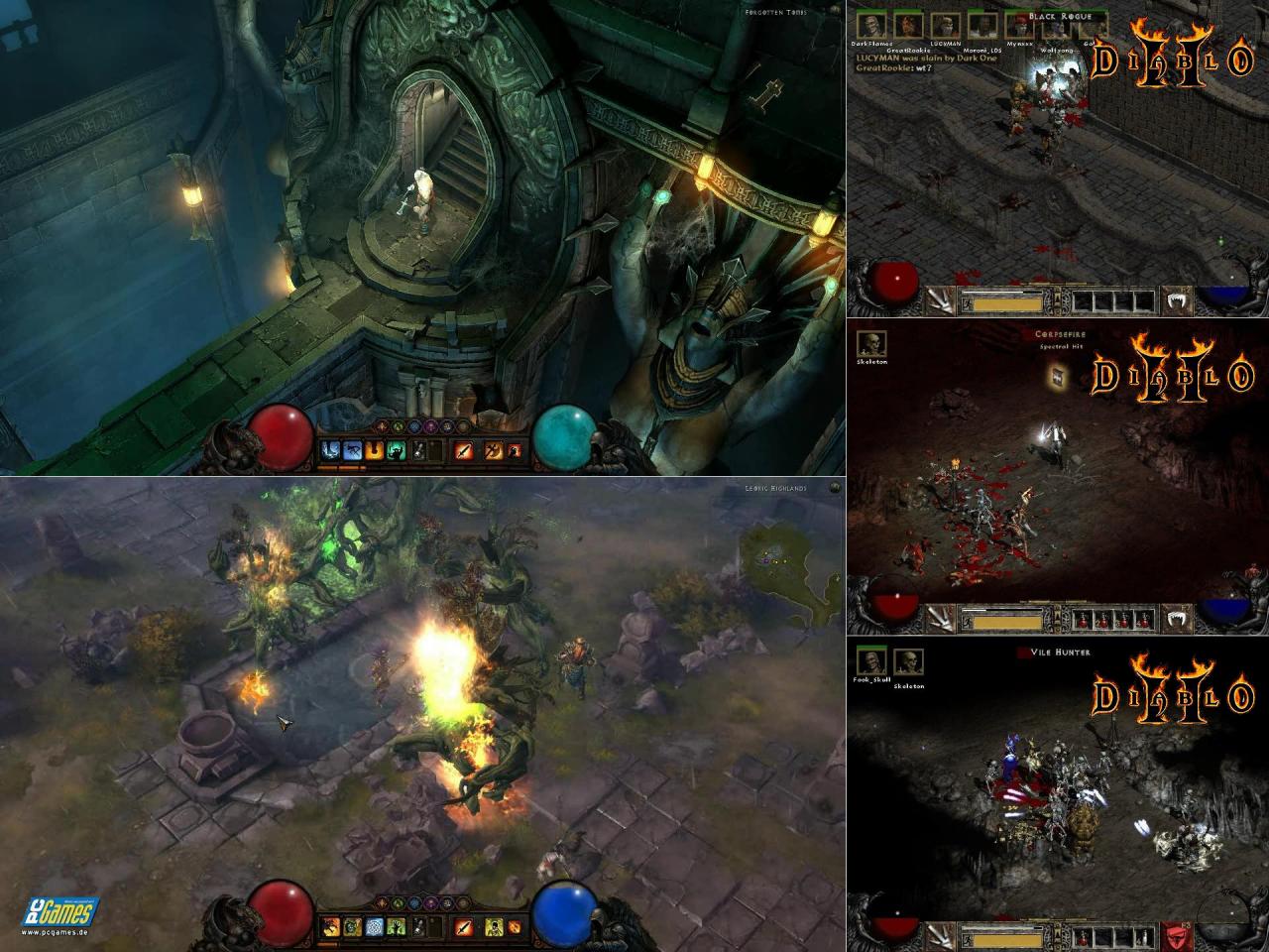 [30/06/2008] Auch die Unterschiede zwischen Diablo 2 und Diablo 3 sind eindeutig, wenn auch die Effekte im zweiten Teil erhaben waren.