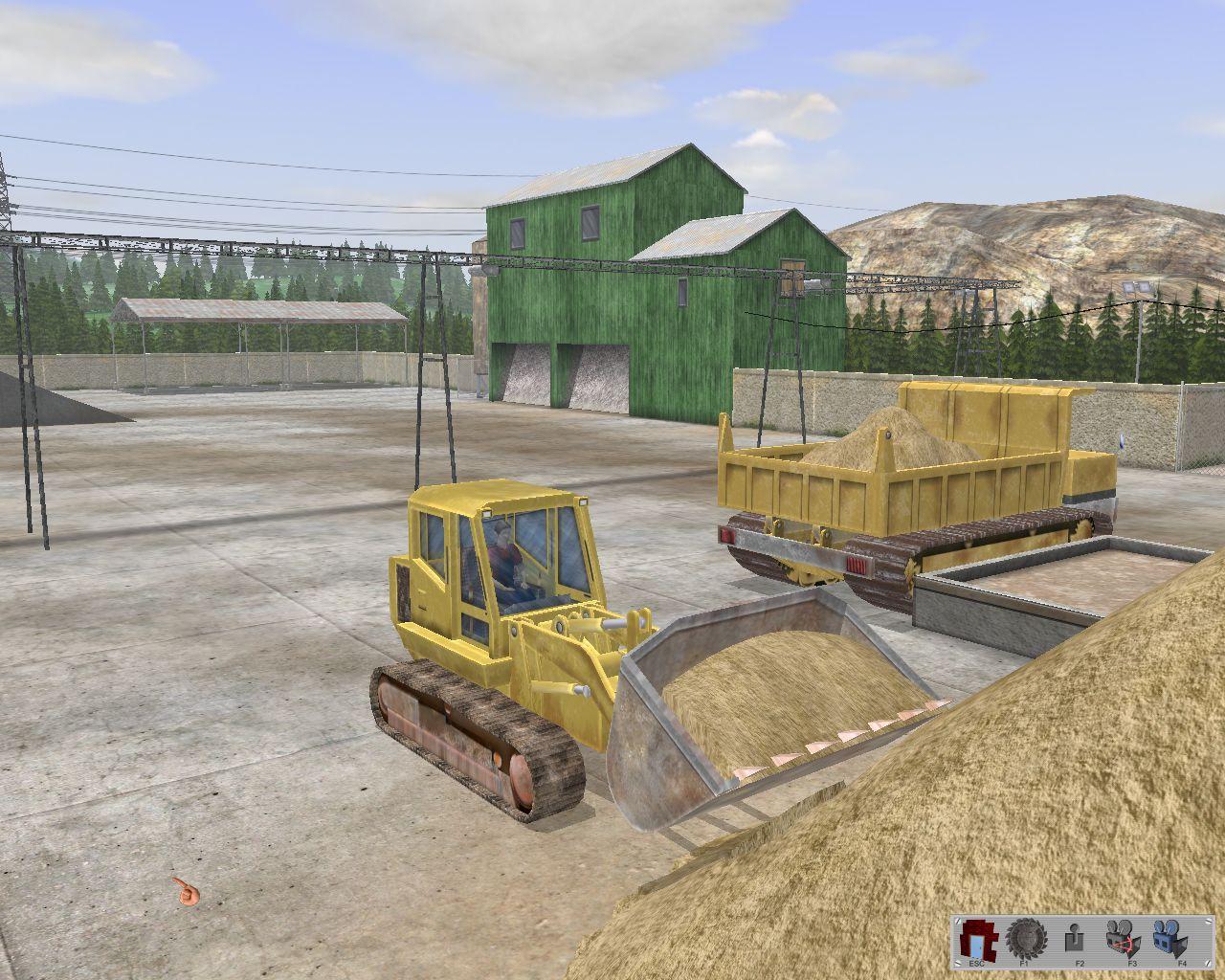 [20/06/2008] Im Level Kiesgrube müssen Sie eine bestimmte Menge Sand ins Depot verfrachten. Dabei stehen Ihnen Baumaschinen wie Bulldozer, Transport-Lkw oder Löffelbagger zur Verfügung.