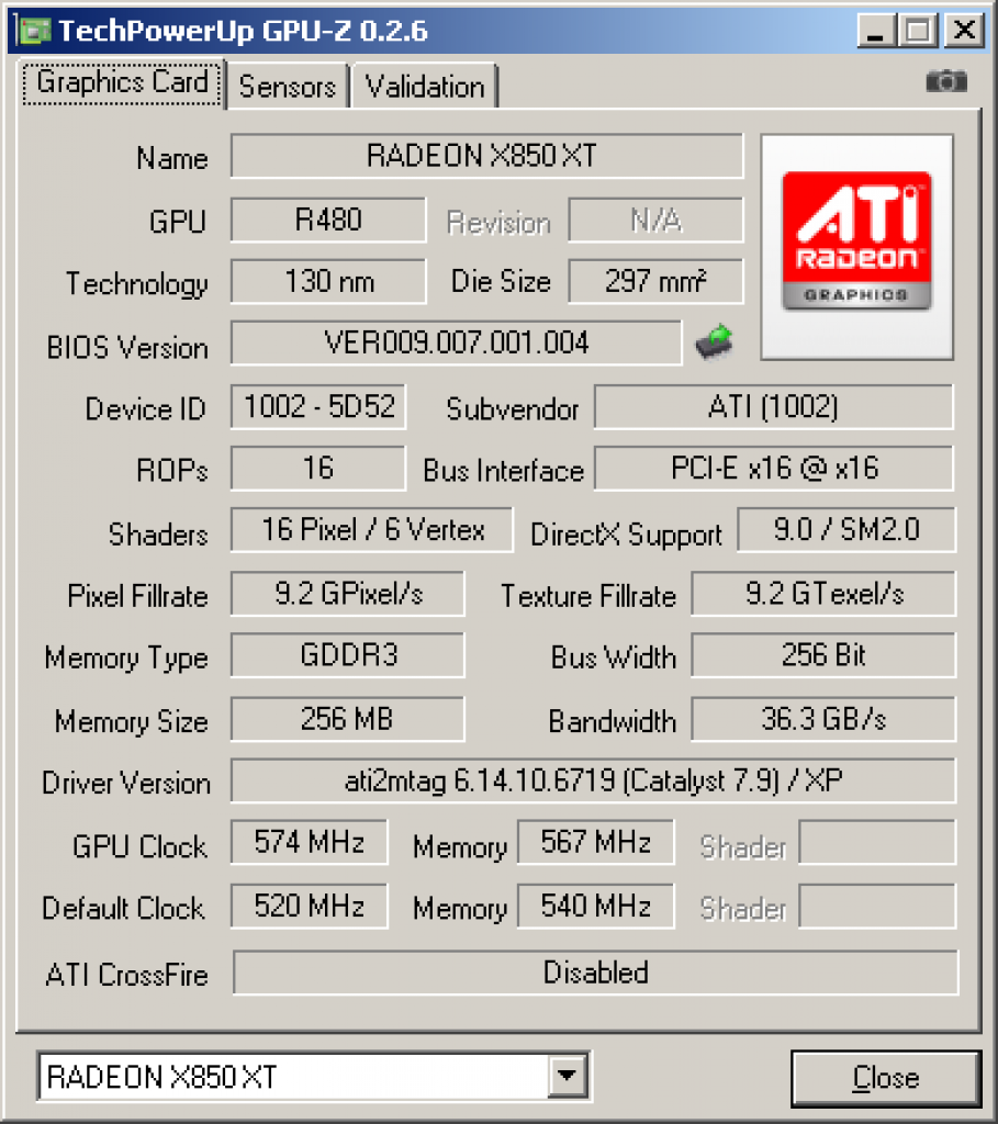 [18/07/2008] GPU-Z: Hier Version 0.2.6 (Bild: PCGH)