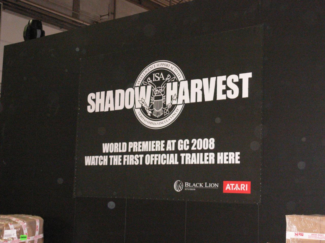 [18/08/2008] Ebenfalls direkt gegenüber von PC Games: Der Direct-X-10-Shooter Shadow Harvest, den Atari erst vor Kurzem für 2009 angekündigt hat.