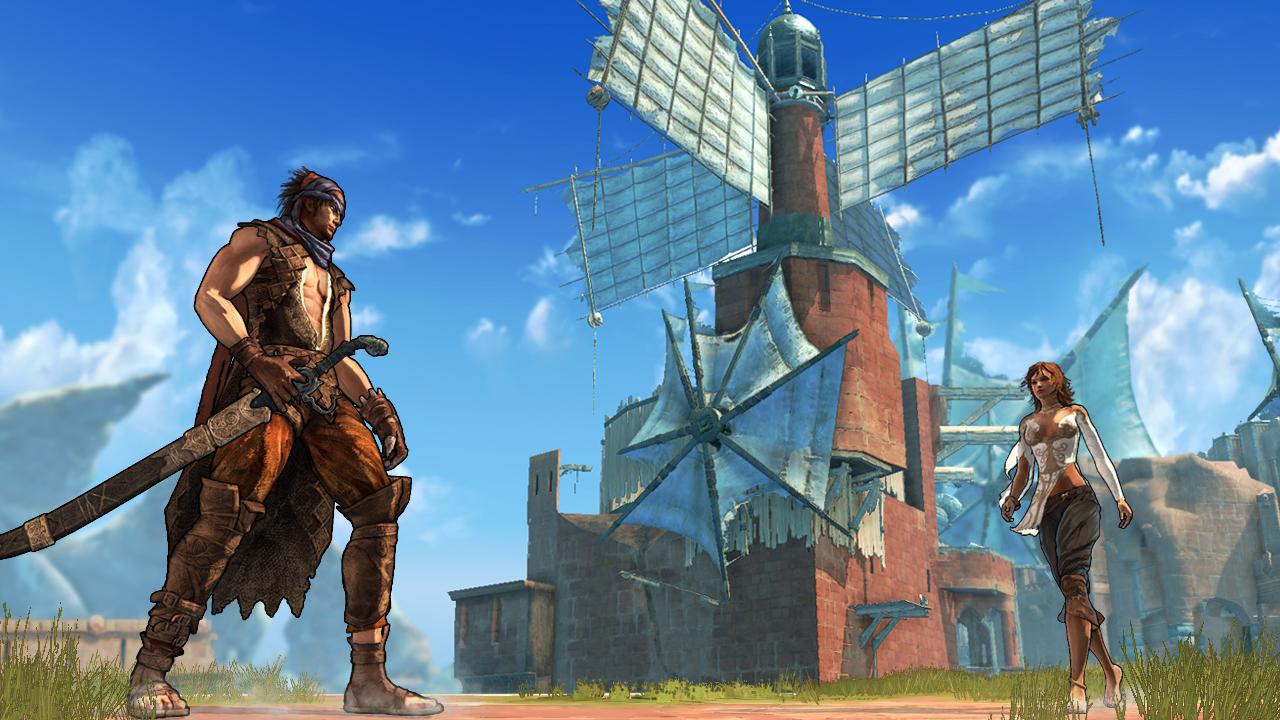 [09/10/2008] Prince of Persia: Der sehr ungewöhnliche, fantasievolle Stil von Prince of Persia machte sich auch beim Himmel bemerkbar. Der ist dank freundlicher Farben, bunter Regenbogen und vieler Details immer einen Blick wert.