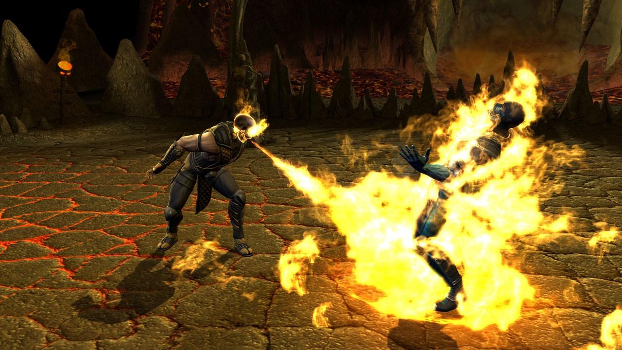 [06/10/2008] Für Scorpion aus der Mortal Kombat-Reihe machen wir in diesem Fall eine kleine Ausnahme, denn obwohl der Ninja untot ist, handelt es sich bei ihm nicht um einen klassischen Skelettgegner. Seine Vorstellung beim Fatality-Move als feuerspeiender Totenschädel ist aber so eindrucksvoll, dass er sich unserer Meinung nach seinen Platz verdient hat.