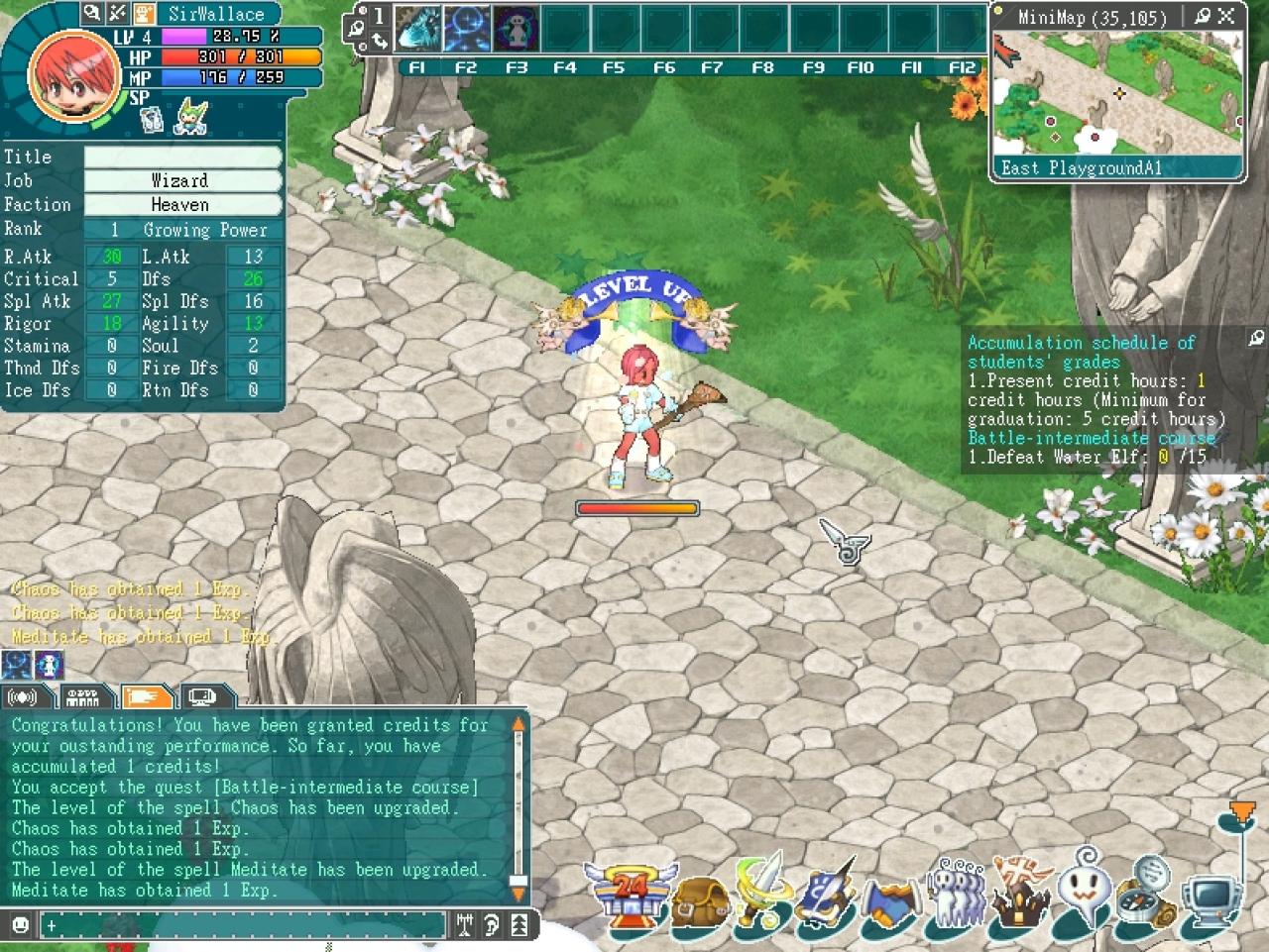 [27/11/2008] Level-Up-Anzeigen sehen Sie auch, wenn sich Ihre Zauber verbessern.