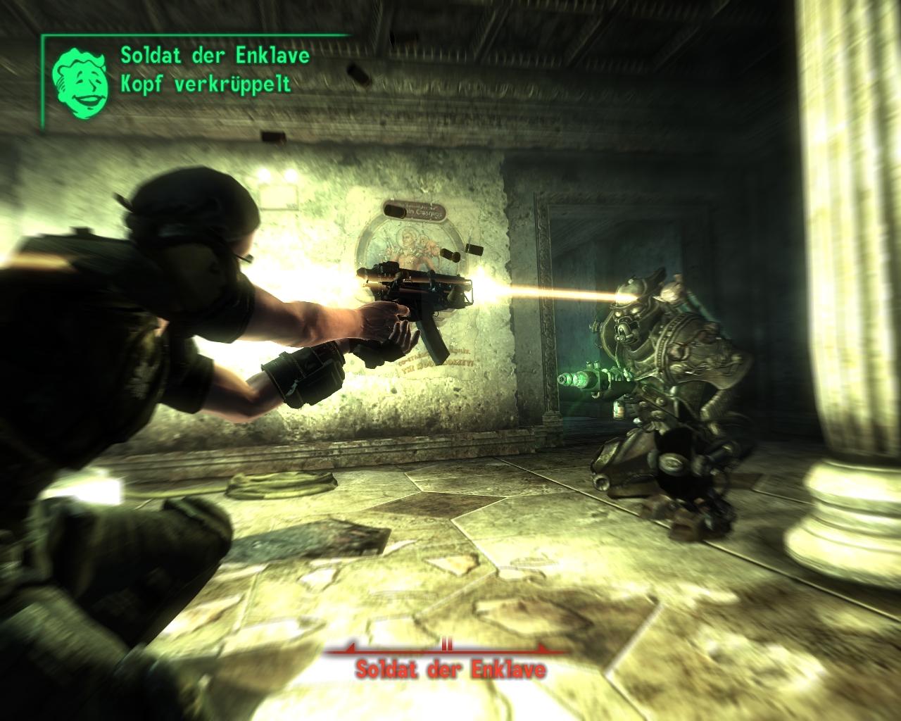 [11/11/2008] Die V.A.T.S.-Kämpfe sehen dank Zeitlupen und wilder Kameraschwenks unheimlich gut aus.