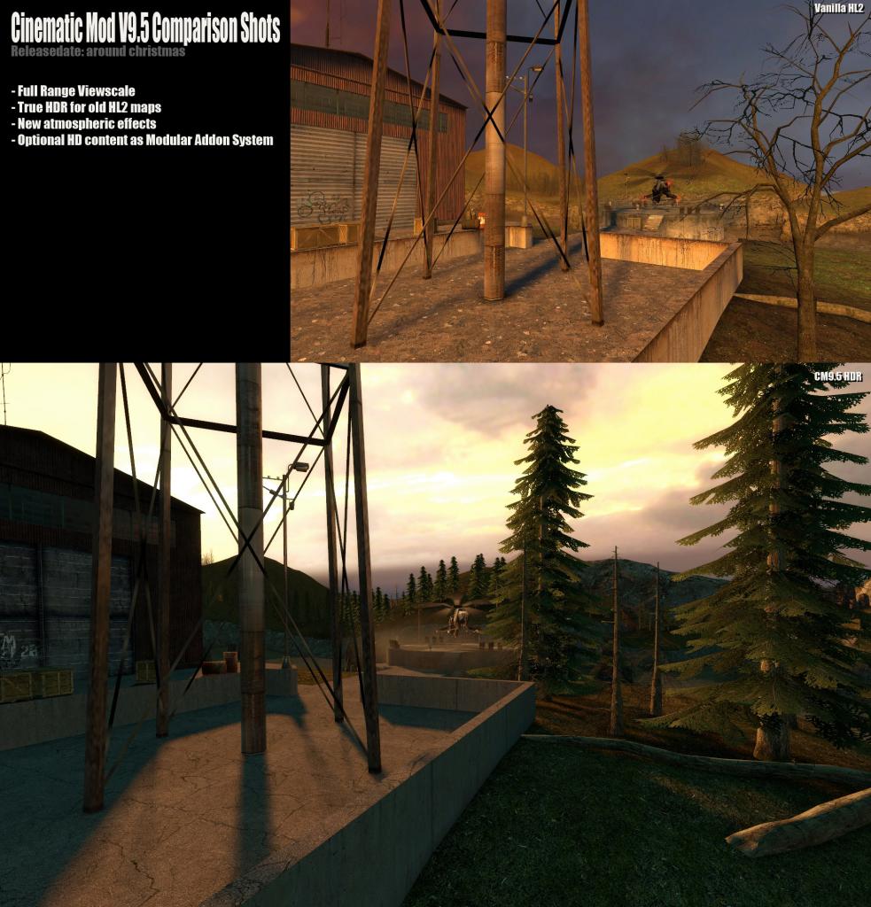 [22/11/2008] Cinematic Mod v9.5: Screenshot aus der alten Version der Half-Life 2-Mod.