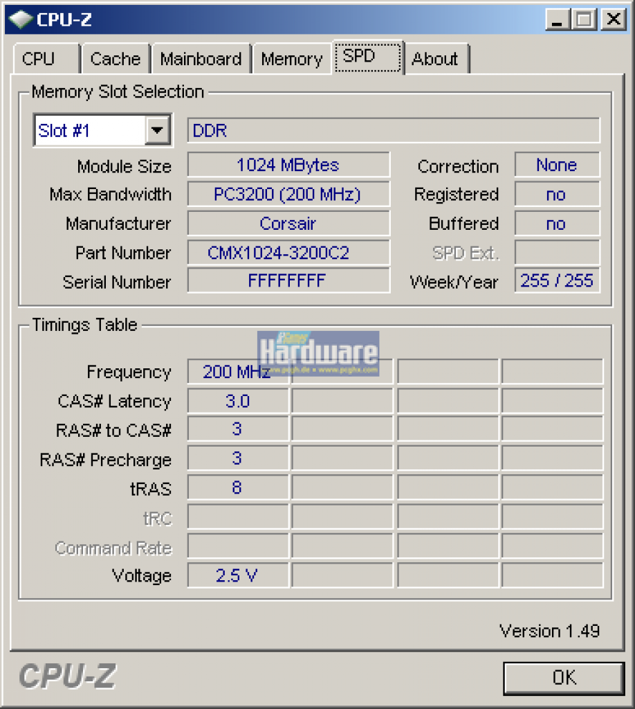 [05/12/2008] CPU-Z verrät sämtliche Details Ihres Prozessors. (5)