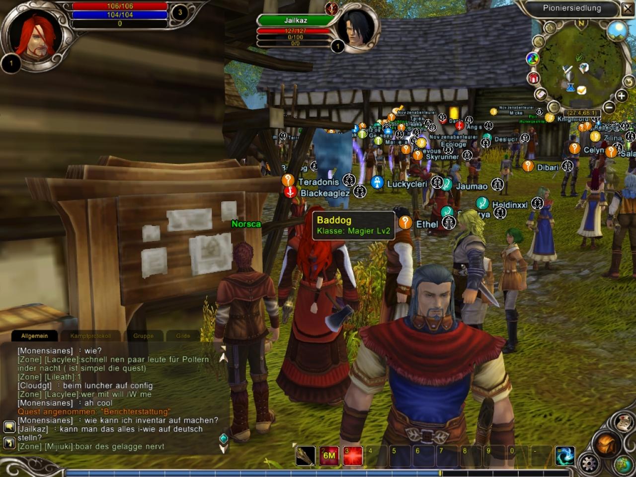 [16/12/2008] Runes of Magic: Das Startgebiet war voll mit jungen Forschern.