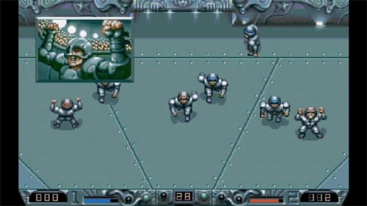 [17/12/2008] Speedball 2: Brutal Deluxe (Sport, 1990)Das Entwicklerteam The Bitmap Brothers stand zu Amiga-Zeiten für qualitativ hochwertige Spiele mit hübsch gezeichneter Grafik - spätestens seit der Ballerei Xenon 2: Megablast. Doch Speedball 2 bleibt bis heute das bekannteste und beste Spiel der Engländer: eine Art Handball mit Prügeleinlagen, Extras und Punkte-Multiplikatoren. Schnell und gut. Nett: Ein Eisverkäufer ruft während des Spiels 