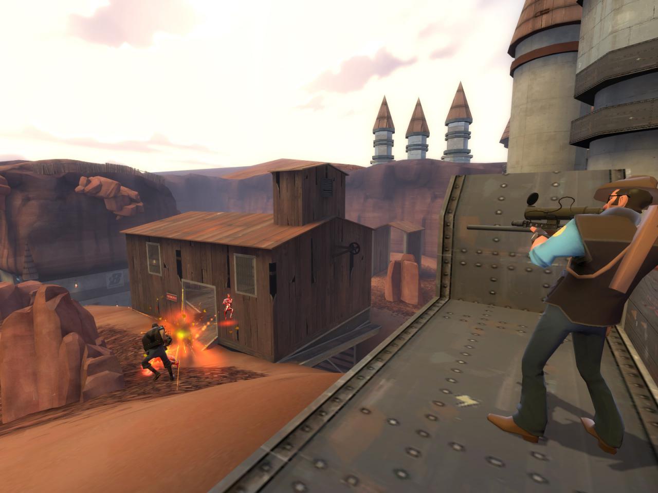 [23/12/2008] Auf der Team Fortress 2-Karte Castle 4 haben Scharfschützen gute Karten.