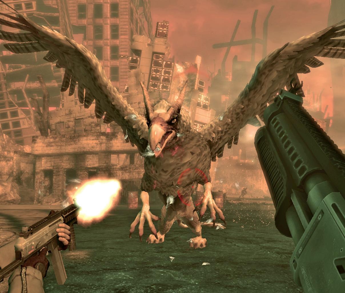 [23/12/2008] Schon früh im Spiel sehen wir, wie einer der Greifen einen Polizisten zerfleischt. Kein Wunder also, dass wir vor Respekt zittern, als wir später selbst gegen den Riesenvogel antreten.