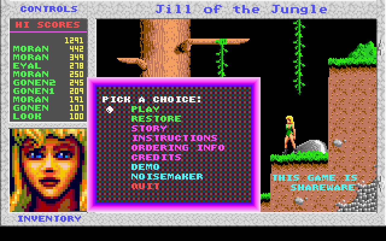 [22/01/2009] Jill of the Jungle TrilogieIm Idealfall denken Sie sich jetzt: „Was zum Geier ist Jill of the Jungle? Welch unvorhersehbarer erster Platz … “ … in dieser Rangliste, die gar keine ist. Jill of the Jungle stammt von Epic MegaGames (heute: Epic Games), ist ein klassischer Plattformer, in dem Sie von links nach rechts laufen, Feinden und Hindernissen ausweichen. In der Hauptrolle: Jill, tapfere Amazone in knappem Outfit.Größter Unterschied zum Dschungel-Camp: Eine tapfere Amazone in knappem Outfit.